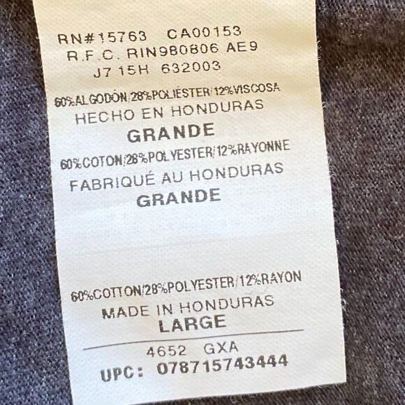 Hanes Live Love Color Boho Floral Long Sleeve V-neck Tee-Shirt Women Size L - Picture 6 of 6